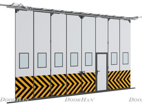 Промышленные складные ворота с нижней направляющей серии ifg-lg, nazran.doorhan.ru